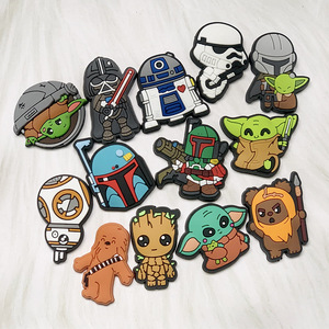 Hot Sale Cartoon Yoda Clog Shoe Decorations Detachable DIY Popular <strong>Wars</strong> <strong>Star</strong> Soft Rubber <strong>Charms</strong> for Party Master Yoda <strong>Charms</strong> - Product Image 5