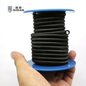 1/4 Inch <span class=keywords><strong>Bungee</strong></span> Dây 6Mm Đen Đàn Hồi Polyester Dây Nặng Ngoài Trời Chong Uv OEM Cho Bạt Trampoline Bóng Tie - Product Image 6