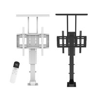 Support de plafond électrique automatique pour téléviseur, en acier laminé à froid, haute capacité de charge 110 lb (50 kg), support de levage de téléviseur automatique pour plafond