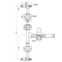 304 acier inoxydable camion réfrigéré Van conteneur porte de cargaison poignée serrure barre serrure engrenage acier