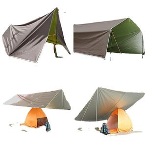 ผ้าใบกันน้ำ Woqi ขนาด 300x300 ซม. ผลิตจากผ้า Oxford สำหรับกางเต็นท์กลางแจ้ง สีน้ำตาลเข้ม รูปทรงสี่เหลี่ยม - Product Image 1