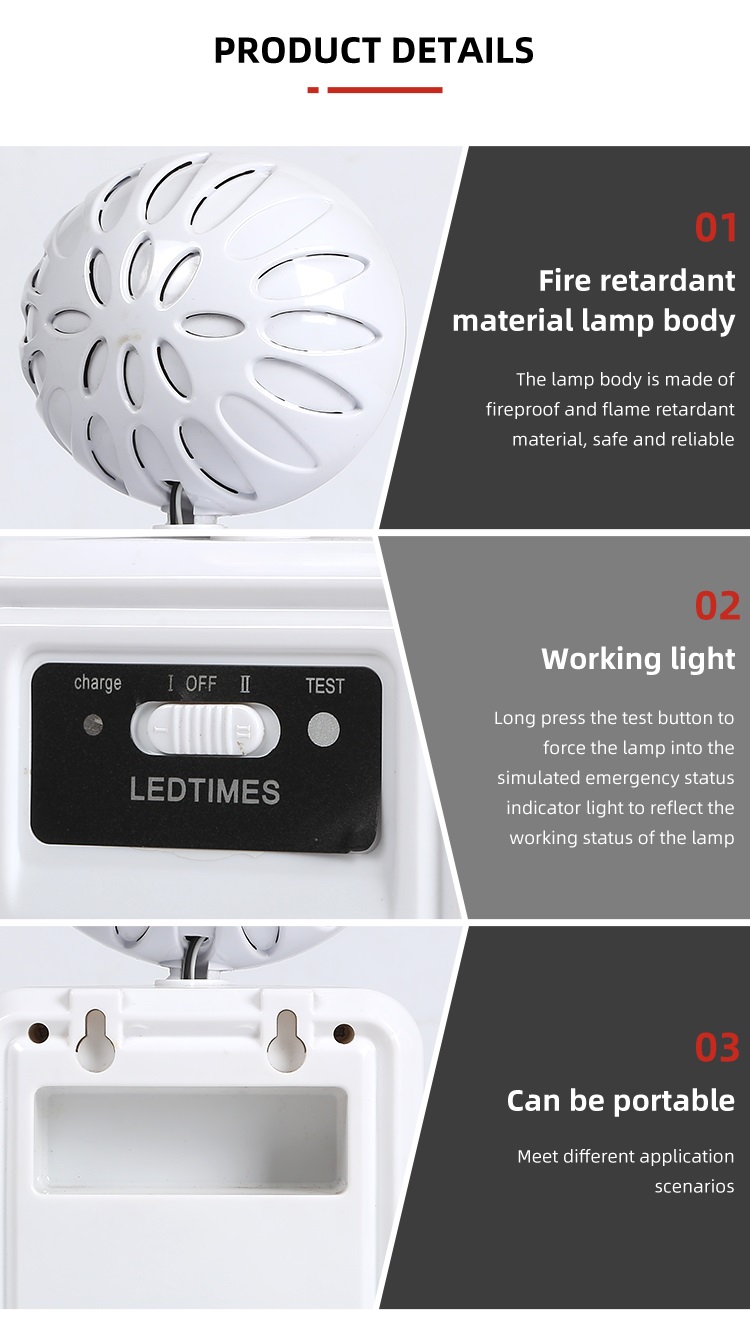 LEDTIMES Low Price 6V4.5AH Adjustable Indoor Hotel 0.5W Single Head Rechargeable Led Emergency Light
