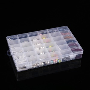 Caja de almacenamiento de plástico transparente con 36 compartimentos para joyería, abalorios, aparejos de pesca, herramientas, contenedor organizador con tapa - Product Image 1