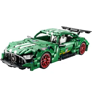 Kunststoff-Bausteine Bausteinspielzeug Spielzeug-Set Rätselblock Auto-Modell 1:18 Rennwagen-Spielzeug für Kinder