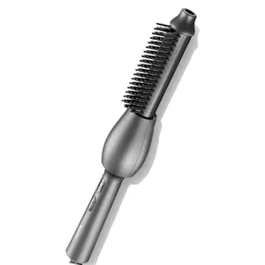 Toptan kadınlar için bukle makinesi fırça kısa uzun saç kıvırma fırçası 2 In 1 uzun seramik Curling tarak fırça demir anti-haşlanma
