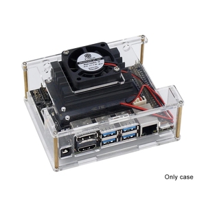 Estuche acrílico para <span class=keywords><strong>NVIDIA</strong></span> <span class=keywords><strong>Jetson</strong></span> Nano B01 y A02 - incluye ventilador y soporte para cámara para el kit de desarrollo de <span class=keywords><strong>NVIDIA</strong></span> <span class=keywords><strong>Jetson</strong></span> Nano - Product Image 4