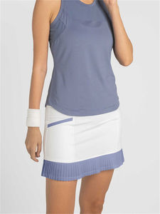 锌网球两件套尼龙氨纶面料穿迷你裙，末端带一条，网球训练t恤 - Product Image 2