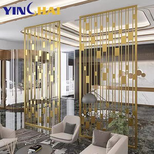 Factory Custom Stainless Steel Art Deco Panel <strong>Screens</strong> &amp; <strong>Room</strong> <strong>Dividers</strong> <strong>for</strong> Home Living <strong>Room</strong> Salon <strong>Divider</strong> Gold - Product Image 2