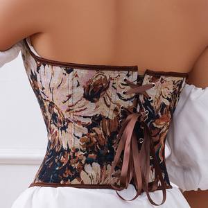 2025ล่าสุดเสื้อรัดทรงสตรีแบบย้อนยุคลายดอกไม้สุดหน้าอกสำหรับผู้หญิงเสื้อผ้าแฟชั่นสุดเซ็กซี่ตกแต่งร่างกาย - Product Image 6