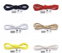 Lacet élastique en polyester 100% de style sergé rond personnalisé de 3mm pour enfants chaussures sans cravate corde de verrouillage en caoutchouc réfléchissant
