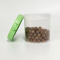 Bocal cylindrique en plastique HDPE de 500ml et 1 litre Seaux vides de qualité alimentaire pour l'emballage de thé, café, poudre, confiture de miel-Vente en gros