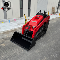 Chargeuse compacte sur chenilles de bonne qualité, mini-chargeuse compacte, chargeuse compacte multifonctionnelle pour travaux de terrassement, grande chargeuse compacte