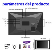 Cadre photo numérique 10,1 pouces avec écran IPS 1280x800, lecteur de photos, musique et vidéos, stockage 32 Go, partage de photos et de vidéos
