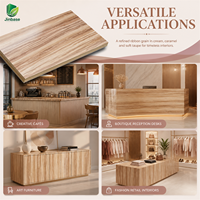 Panneau MDF mélaminé Jinbase 18 mm, motif marbre crème caramel, E0, 1220x2440 mm, panneau de fibres à densité moyenne stratifié mélamine pour
