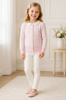 Haut en tricot pour bébés filles, personnalisable avec logo, nouvelle collection automne-hiver, pull court intérieur