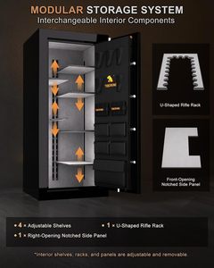 TIGERKING Home Safe & Pistols, 45 minuti 1200 ° Armadio in acciaio resistente al fuoco, scaffali modulari, 406 libbre - Product Image 4