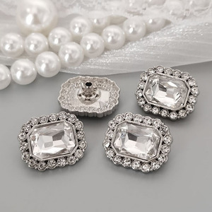 Hợp kim vuông Snap Nút đầy đủ với Kính kim cương Fastener Bảng điều chỉnh nữ khóa áo sơ mi jeans giấu khoan bấm nút - Product Image 2