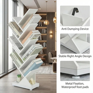 Estantería Vertical Tipo Árbol, Librería de Pie para Almacenamiento de Libros, <span class=keywords><strong>CDs</strong></span>, Revistas, para Sala de Estar, Dormitorio u Oficina - Product Image 2