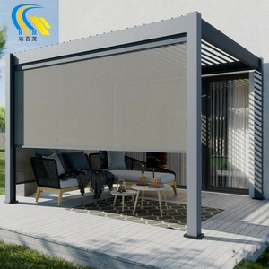 Ngoài Trời Ngang Vải Con Lăn Màn Trập Không Thấm Nước Phai Chống Pinhole Thiết Kế Được Xây Dựng Trong Bơi Mành Màu Sắc Đồng Bằng - Product Image 3