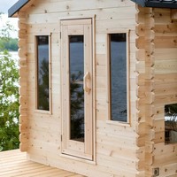 Kit de hammam de chauffage au bois de pin finlandais de style moderne pour villa extérieure, maison et salle de sport, sauna