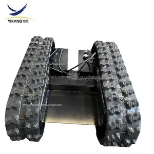 Chine mini plate-forme de train d'atterrissage à chenilles en caoutchouc personnalisée de 500kg pour véhicule de transport de robot sur chenilles multifonctionnel pour l'agriculture
