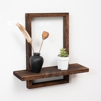 Lot de 2 étagères flottantes rustiques en bois massif, étagère murale de rangement, décoration murale, cuisine, chambre, anniversaire