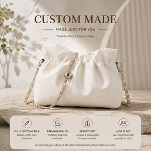 Fashion New Designer High Quality PU Leather Chain Shoulder Messenger Bag Drawstring Luxury Women Handbag OEM ODM - Product Image 1
