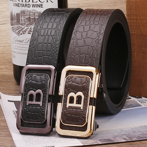 2026 ceinture motifs animaux mâle vente personnalisée hommes affaires boucle automatique fabrication ceinture haute qualité PU cuir ceinture hommes - Product Image 1