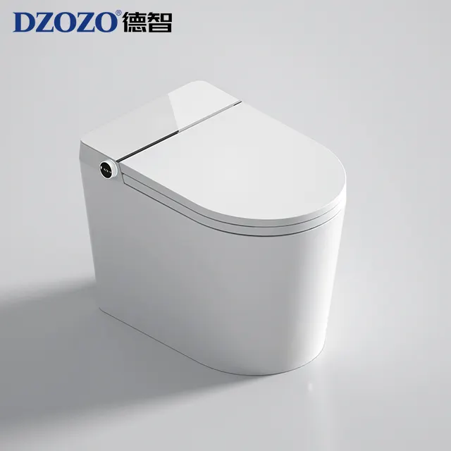 M1-Entry neues Design einteilig intelligent automatische Spülung Rotationsknopf Steuerung weiße intelligente Toilettenauflage