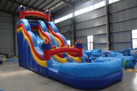 Toboggans aquatiques gonflables pour enfants et adultes, parc aquatique extérieur personnalisé, osmanthus doré
