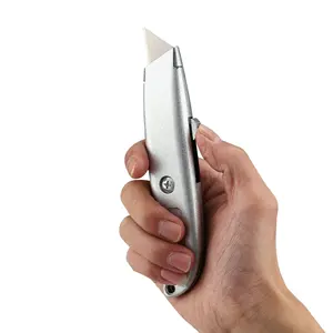 Adjustable Aluminum Utility Blade Heavy Duty Steel Box Cutter Retractable Knife