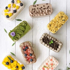 Caja de plástico transparente personalizada para pasteles, caja de plástico para galletas, Mousse, embalaje para hornear alimentos, ps - Product Image 1