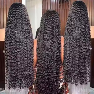 Perruque frontale en dentelle HD transparente 13x6, cheveux humains vierges birmans bruts non traités 12A, cuticules alignées, bouclés profonds, 30 pouces, vente en gros - Product Image 4
