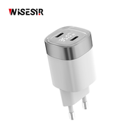 Chargeur rapide intelligent WISESIR 35W GaN PD 3.0 PPS QC3.0 2 ports Type-C avec protection OTP/OVP
