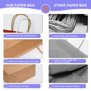 Shuoye Vente en gros Sacs en papier kraft écologiques Conception imprimée personnalisée pour la nourriture et l'emballage au détail de cadeaux Boîte et <span class=keywords><strong>sac</strong></span> avec logo - Product Image 2