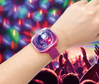 Bracelet lumineux LED RGB rechargeable, montre lumineuse disco, bracelets clignotants pour mariage, soirées et festivals