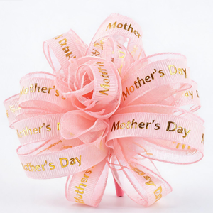 Wholesale Factory 19mm Luxury Polyester <b>Ribbon</b> Customized Printed Gold Foil Embossed With Logo <b>Ribbon</b> for Packing Gift - Product Image 4