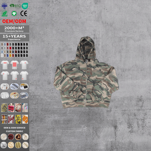 Chaqueta con Capucha de Camuflaje con Estampado Personalizado, Sudadera con Capucha Informal con Cremallera de Camuflaje para Uso Diario, Sudadera con Capucha al por Mayor - Product Image 2