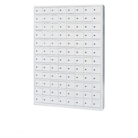 Casier de rangement en acier à 96 compartiments grande capacité pour téléphones portables, écouteurs, lunettes VR et outils électriques pour ateliers extérieurs