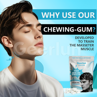 OEM ODM Chewing-gum à la caféine naturelle pour l'exercice de la mâchoire, entraînement des muscles du visage, sans sucre, pour le fitness de la mâchoire et un regain d'énergie