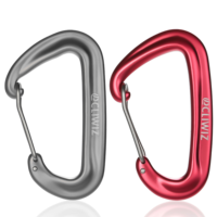 Mousquetons en aluminium aéronautique 7075 de 12 kN, crochets à ressort pour hamac, verrous pour accessoires de camping professionnels et sacs à dos