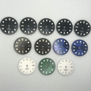 Cadran de Montre Personnalisé par le Fabricant avec Logo S, Haute Qualité 28,5 mm GMT Lumineux Bleu-Vert, Compatible avec les Mouvements NH34 - Product Image 6