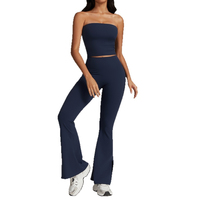 Pakaian Olahraga Berkualitas Tinggi Khusus, Legging Gym, Activewear, Celana Pendek Olahraga, Bra, 5 Set Pakaian Yoga & Fitness Wanita