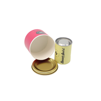 Boîte en carton de pots de tube de papier de crème glacée de gelato de conception personnalisée écologique avec le couvercle hermétique en métal de bidon pour le thé café