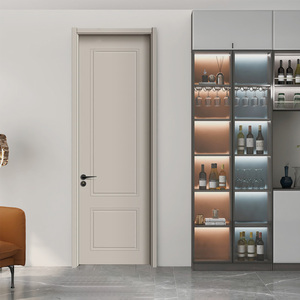 Puerta compuesta de carbono con núcleo de madera maciza moderna de inspiración China personalizada-para apartamentos/hoteles/Villas (interiores) - Product Image 4