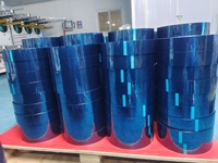 Ruban adhésif en polyester bleu résistant aux hautes températures, silicone pour le revêtement et l'anodisation des circuits imprimés, offre une résistance aux hautes températures