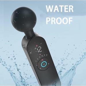 Baguette de massage personnelle intelligente chauffante rechargeable en silicone étanche IPX7, 10 fréquences, vibromasseur rose avec motifs - Product Image 2