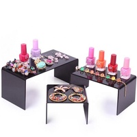 Support de présentation en acrylique transparent incurvé sur mesure, ensemble de supports de buffet, vitrine, support en acrylique noir en forme de U, support de présentation