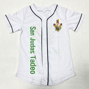 Alta Qualidade Fábrica Personalizado Logotipo Jesus t-shirt Street Wear Man San Judas Tadeo Baseball Jersey Cristo México Jersey - Product Image 5