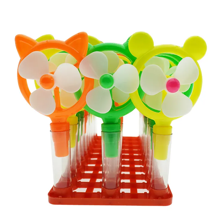 Hot Sell Plastic Fashion Fan With Candy Tube Toys For Fill In Candy